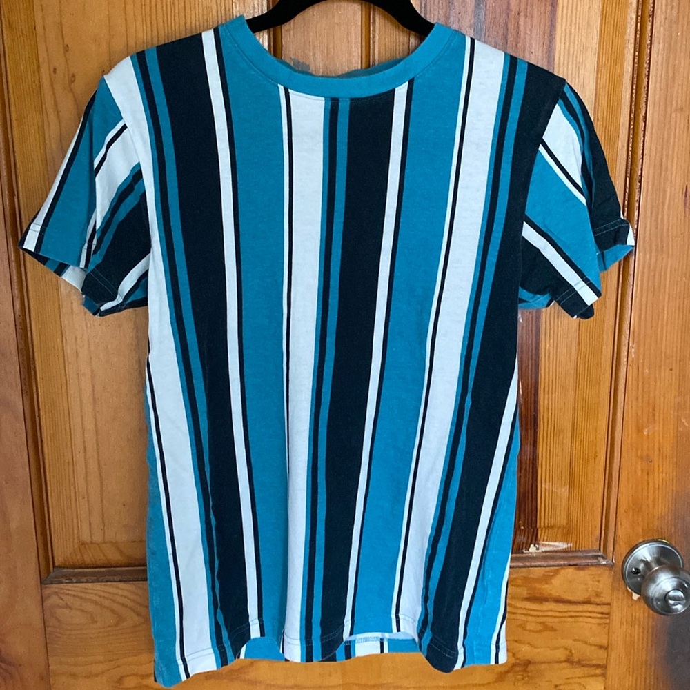 Blue, White Navy Blue colored shirt